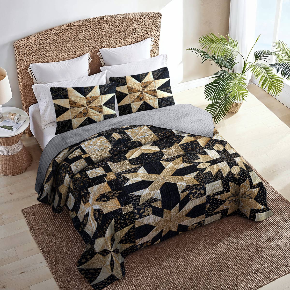 Shineful All Season Quilt 3-Piece Set Luxury Blocks