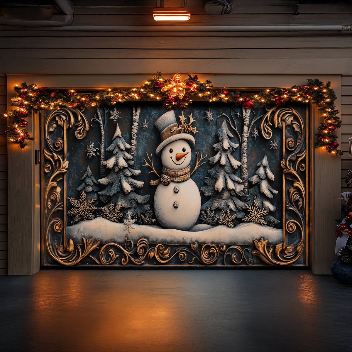 Shineful Garage Door Banner Decoration Winter Magic