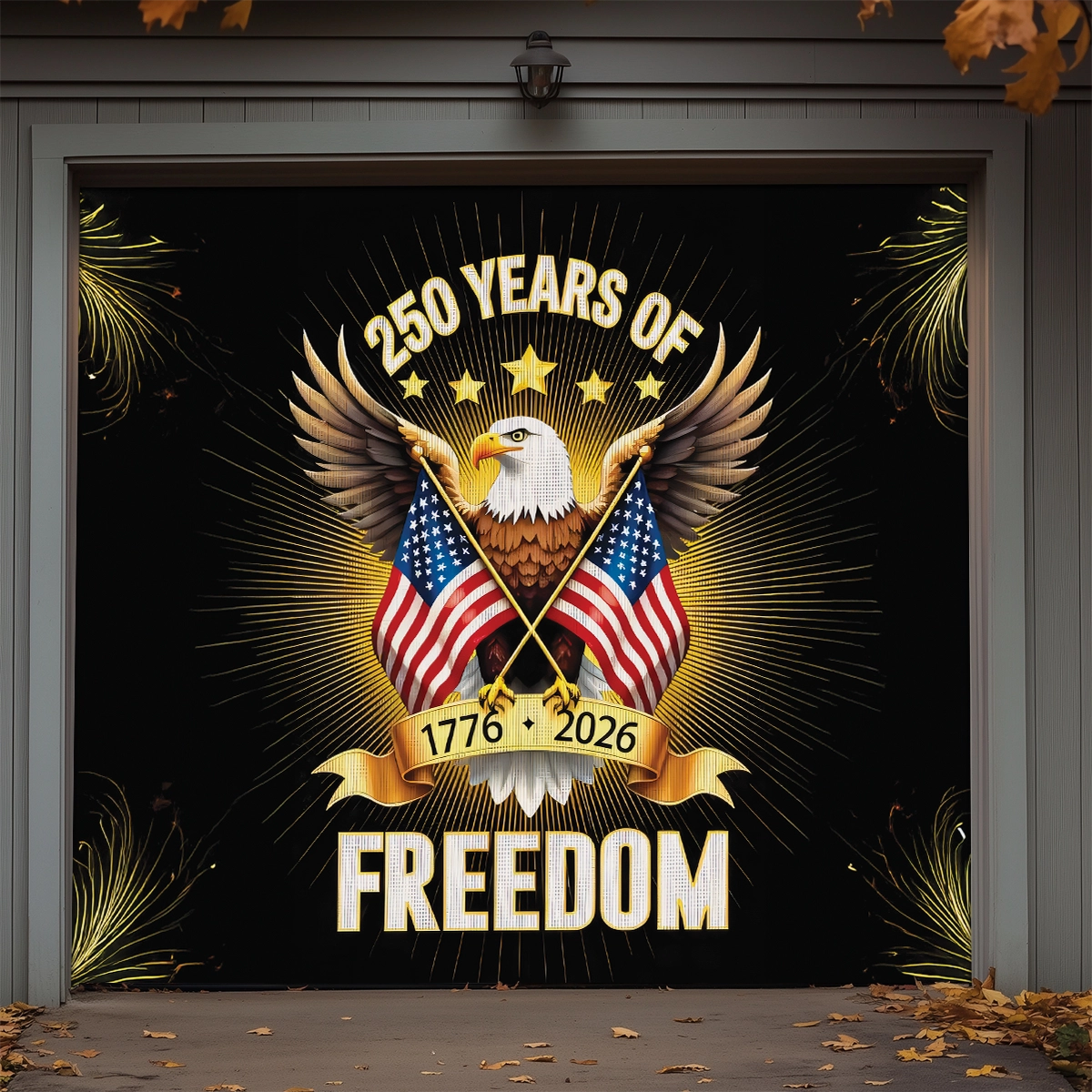 Shineful Garage Door Banner Decoration Liberty Endures