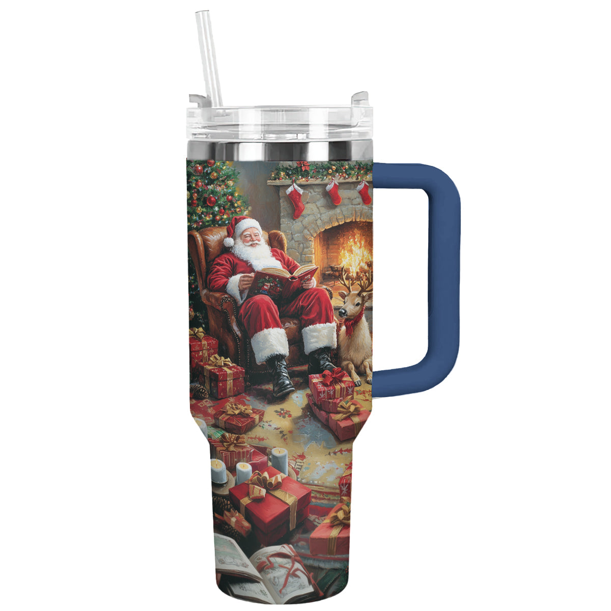 Shineful Tumbler Santa Reading Time