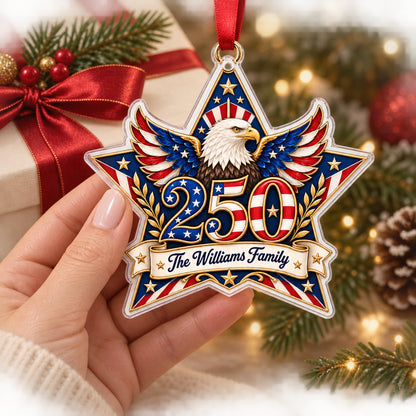 Shineful Personalized America 250th Anniversary Family 2D Acrylic Ornament