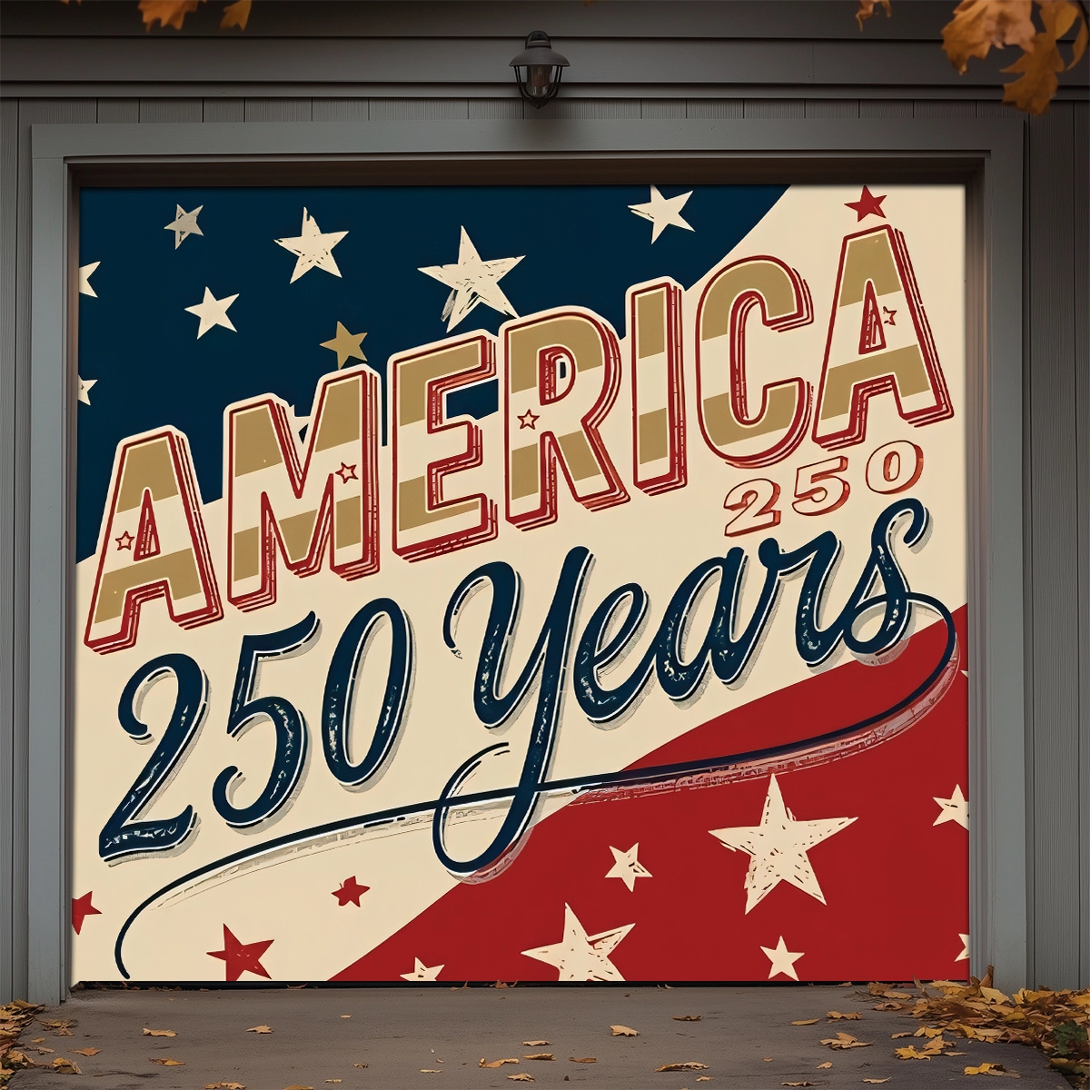 Shineful Garage Door Banner Decoration A Nation Built to Last
