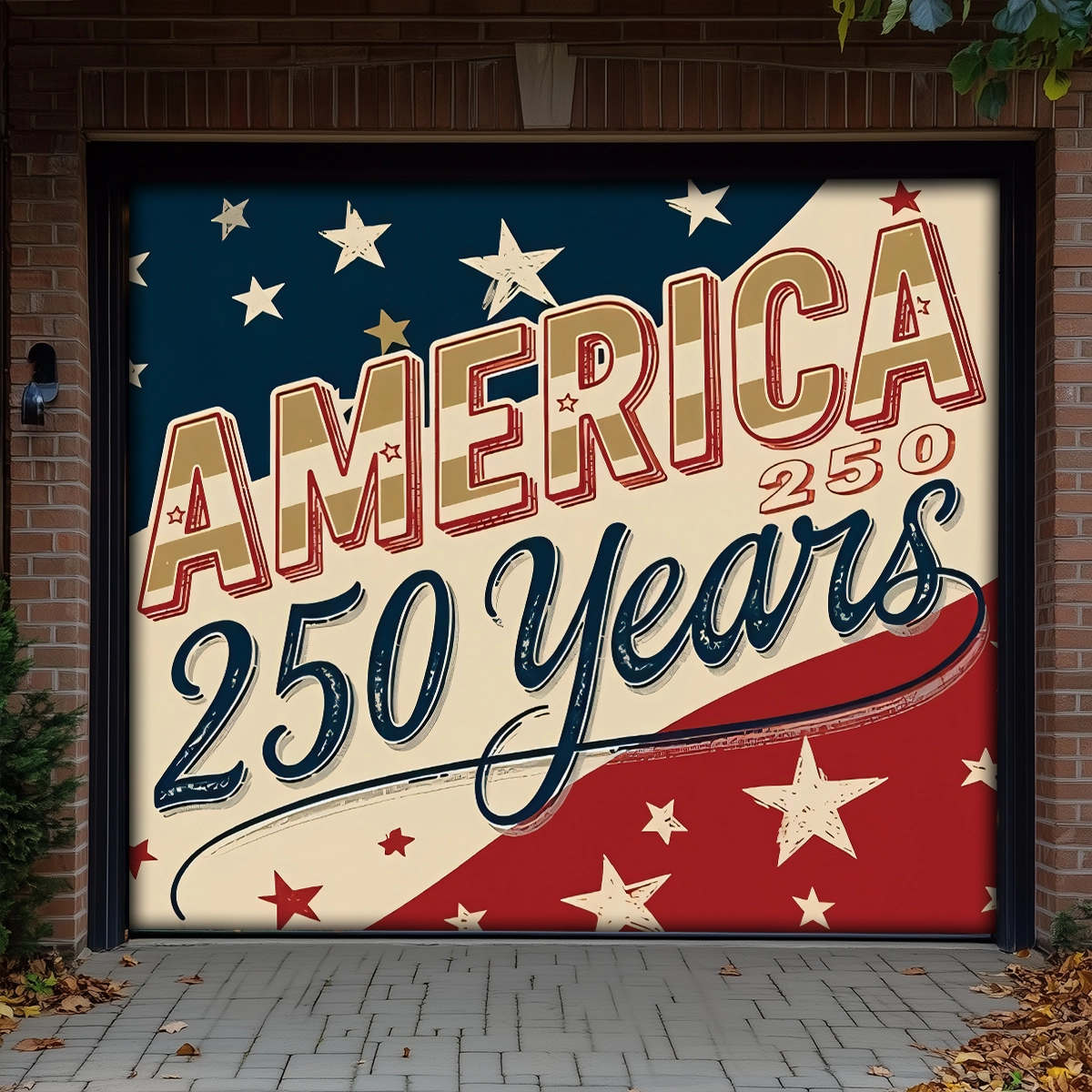 Shineful Garage Door Banner Decoration A Nation Built to Last