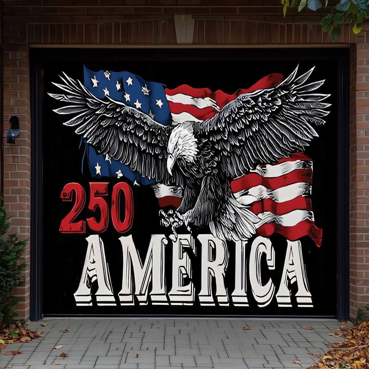 Shineful Garage Door Banner Decoration 250 Years Unbroken