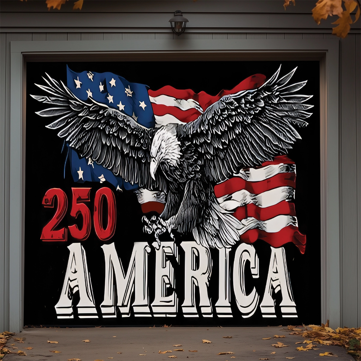 Shineful Garage Door Banner Decoration 250 Years Unbroken