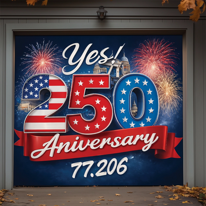 Shineful Garage Door Banner Decoration Yes to the American Story