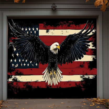 Shineful Garage Door Banner Decoration Still Flying Free
