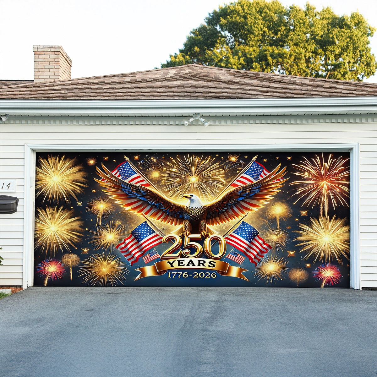 Shineful Bundle Garage and House Flag - 250 Years of the Republic