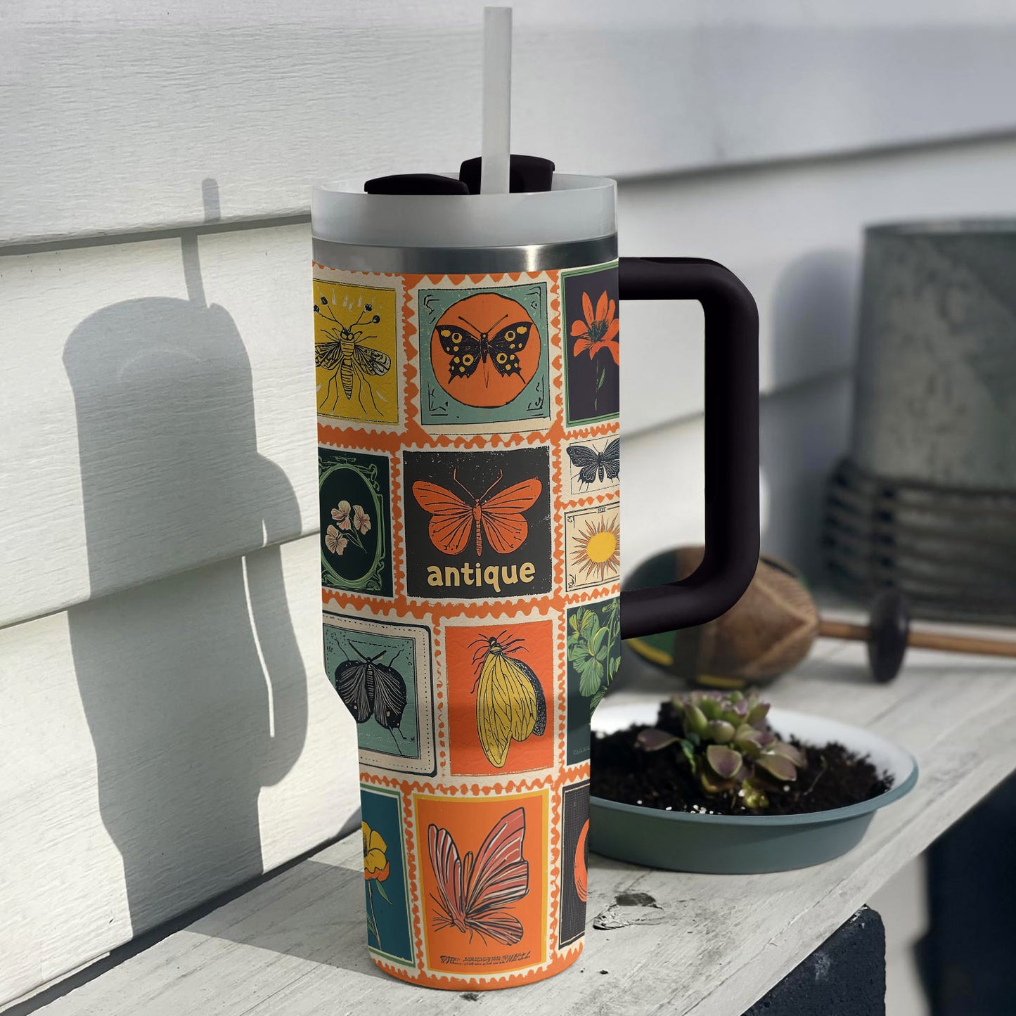 Shineful Tumbler Antique Stamp Collection
