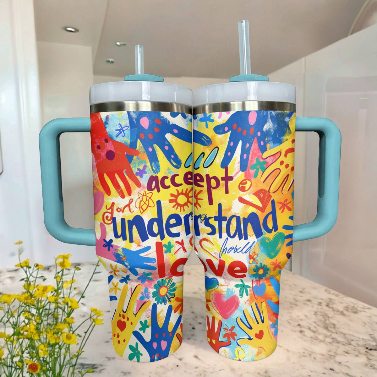 Shineful Tumbler Autism Accepct Love Sunshine