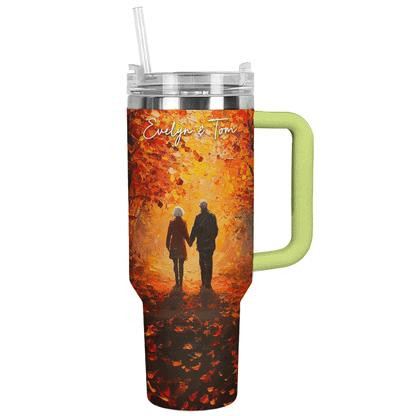 Shineful Tumbler Personalized Autumn Stroll