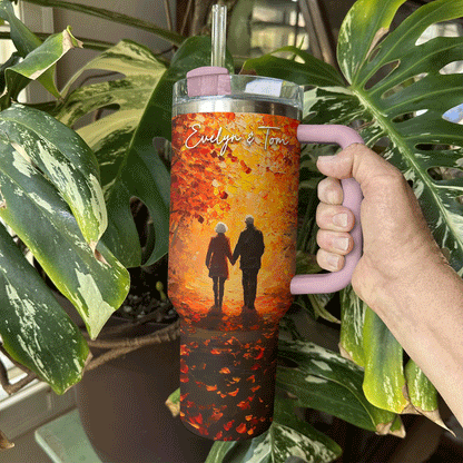 Shineful Tumbler Personalized Autumn Stroll