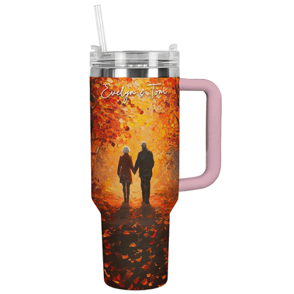 Shineful Tumbler Personalized Autumn Stroll