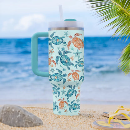 Shineful Tumbler Orange Turtle