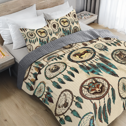 Shineful All Season Quilt 3-Piece Set Native Spirits Dreamcatcher