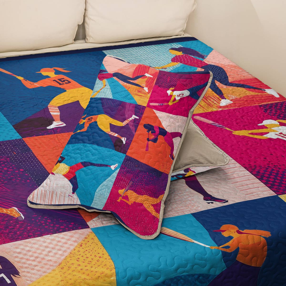 Shineful All Season Quilt 3-Piece Set - Softball Girl Power