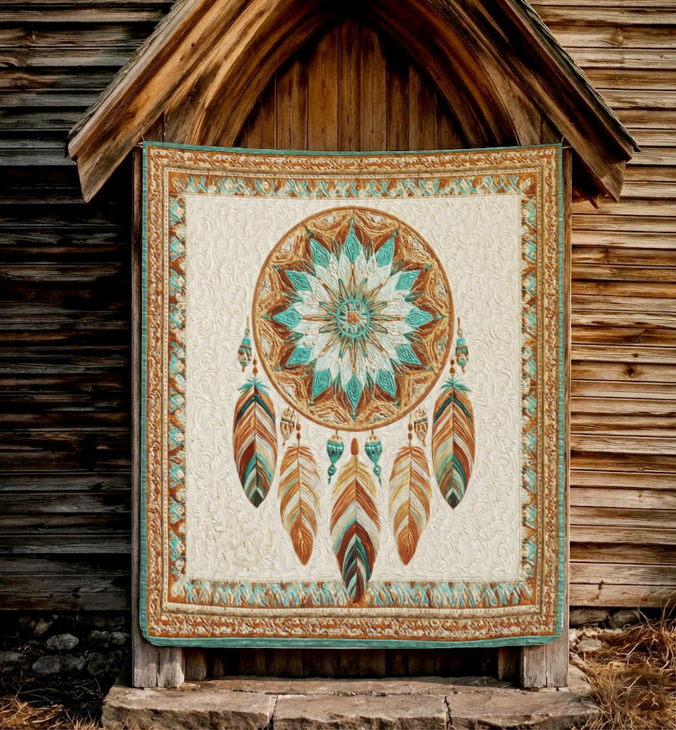 Shineful Flat Print Faux Quilt Blanket Ancestral Dream