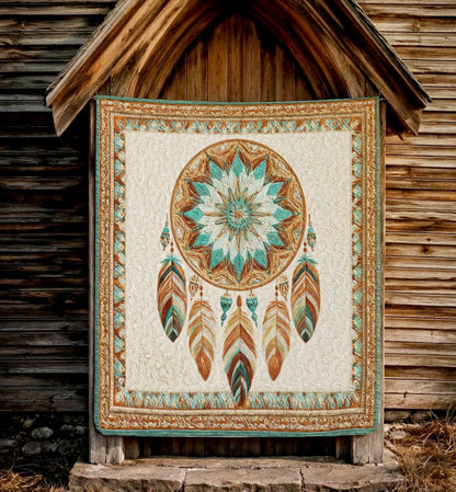 Shineful Flat Print Faux Quilt Blanket Ancestral Dream