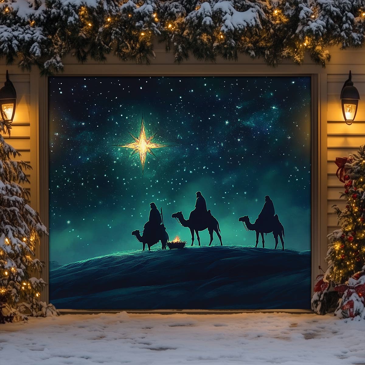 Shineful Garage Door Banner Decoration Starlit Journey