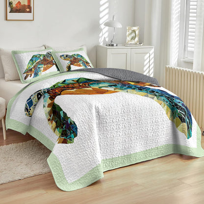 Shineful All Season Quilt 3-Piece Set Turtle Mosaic