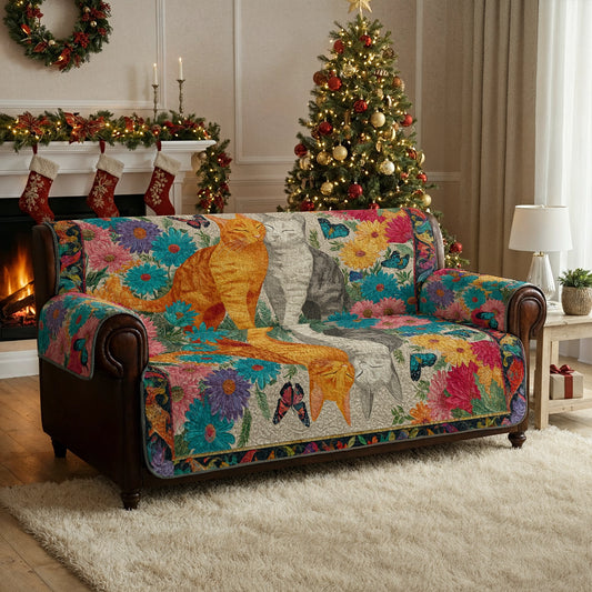 Shineful Sofa Cover Set Reflections of Companionship Cat