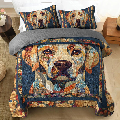 Shineful All Season Quilt 3-Piece Set Loyal Companion Labrador