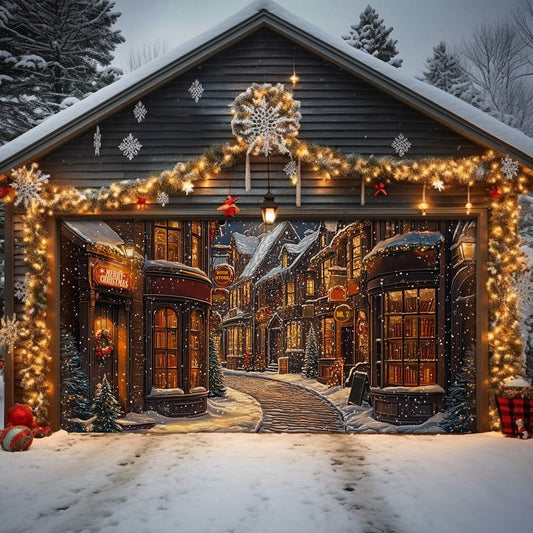 Shineful Garage Door Banner Decoration Literary Lane