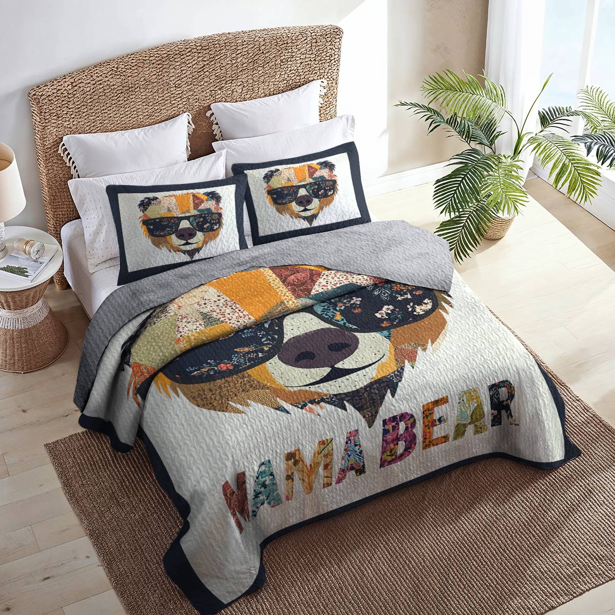 Shineful All Season Quilt 3-Piece Set Gorgeous Mama Bear