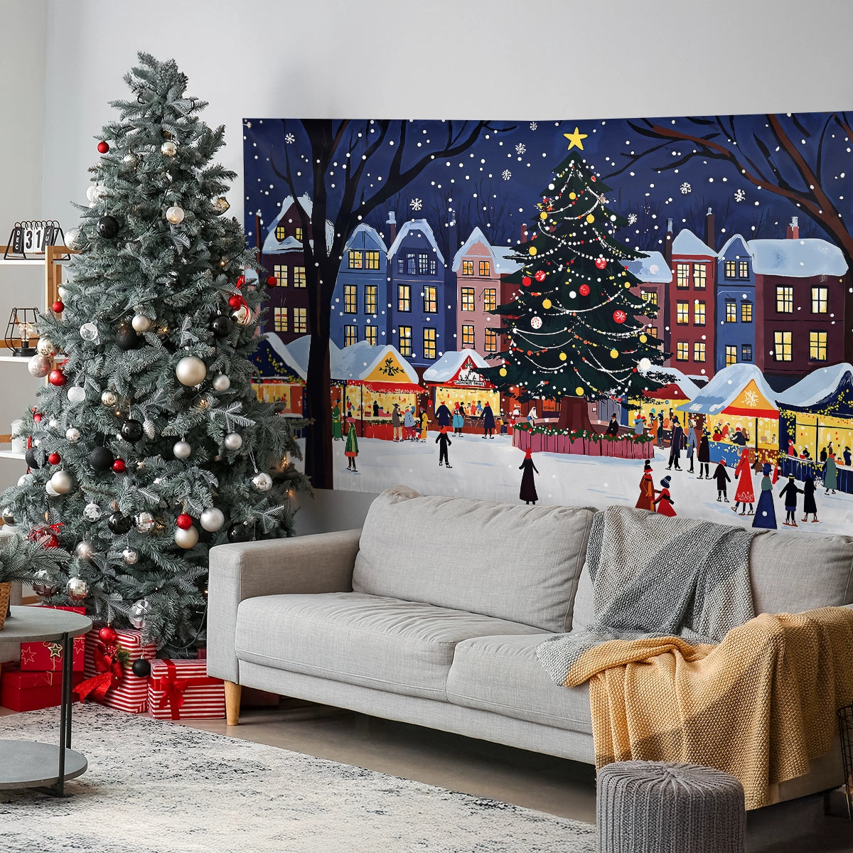 Shineful Garage Door Banner Decoration - Christmas Market