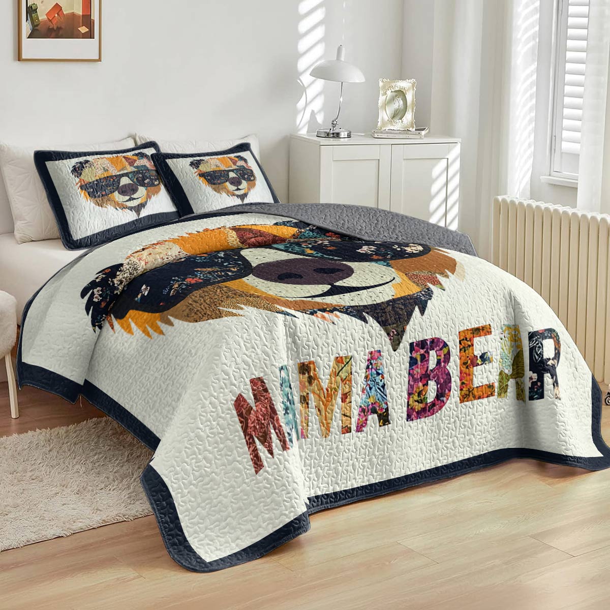 Shineful All Season Quilt 3-Piece Set Gorgeous Mama Bear