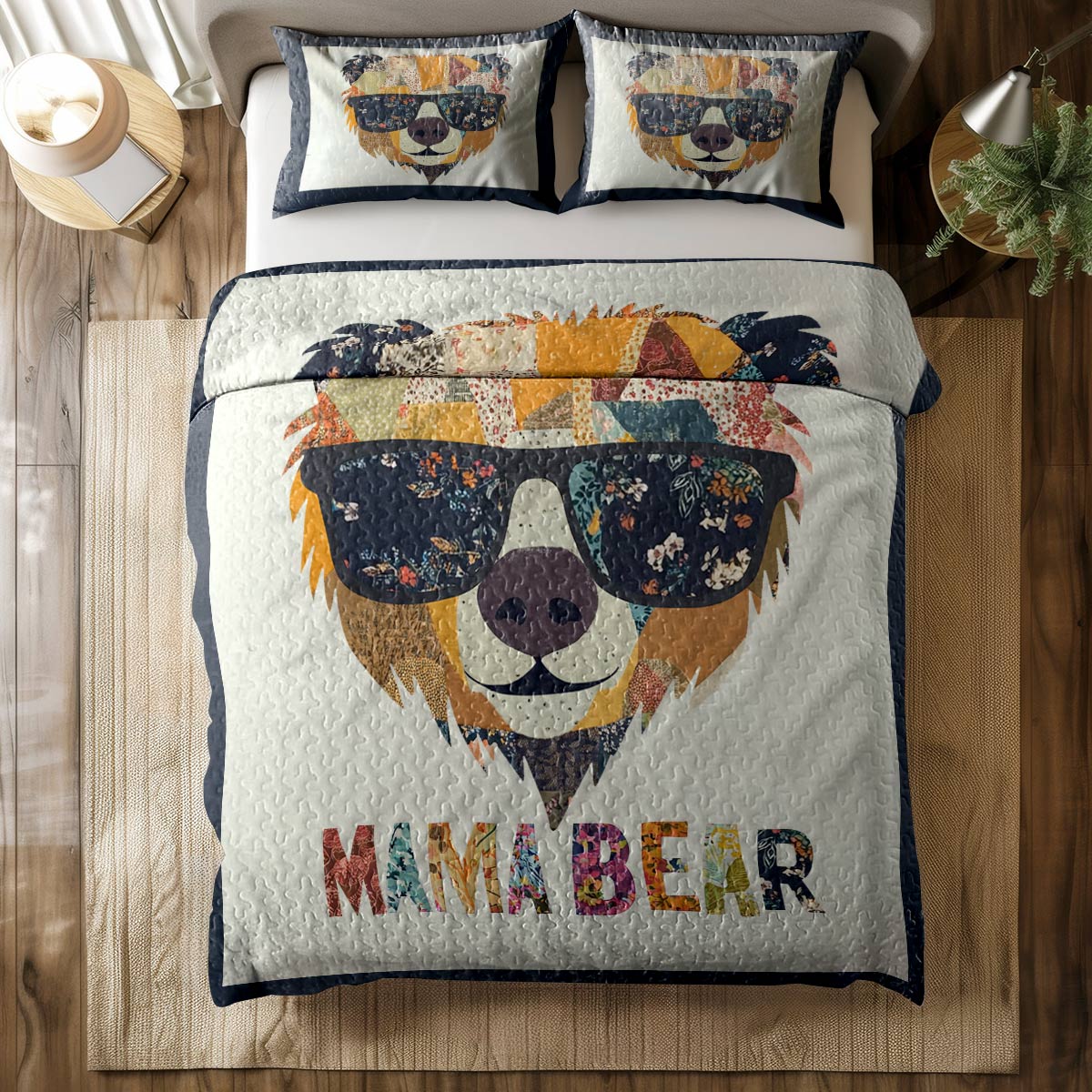 Shineful All Season Quilt 3-Piece Set Gorgeous Mama Bear