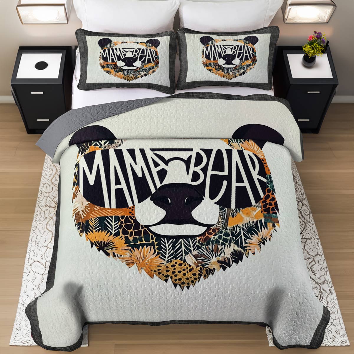 Shineful All Season Quilt 3-Piece Set Mama Bear