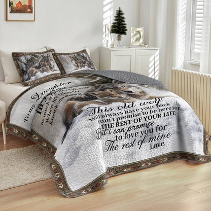 Shineful All Season Quilt 3-Piece Set Wolf Legacy