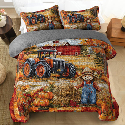 Shineful All Season Quilt 3-Piece Set Autumn Farm Harvest