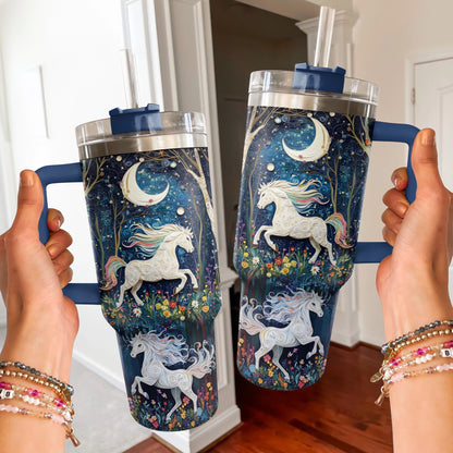 Shineful Glossy Tumbler Moonlit Horse Dreams