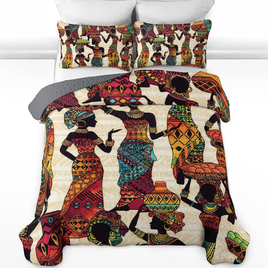 Shineful All Season Quilt 3-Piece Set Ancestral Rhythm