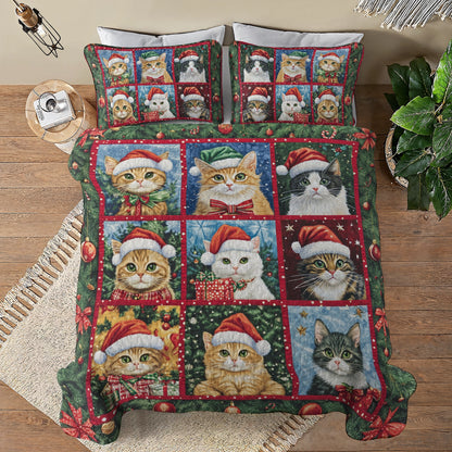 Shineful All Season Quilt 3-Piece Set Santa's Furry Helpers