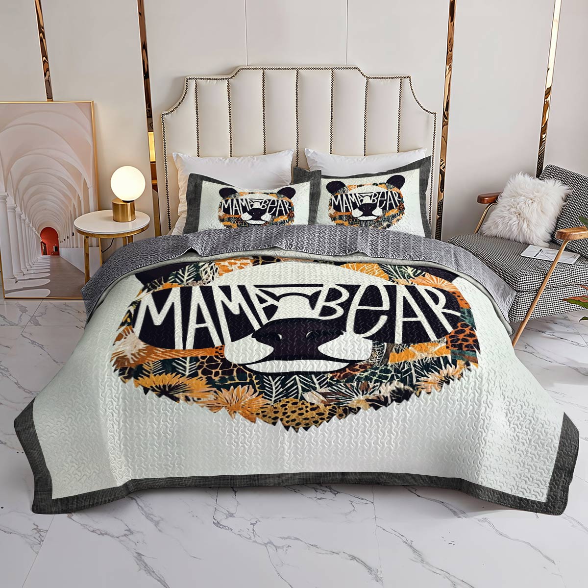 Shineful All Season Quilt 3-Piece Set Mama Bear
