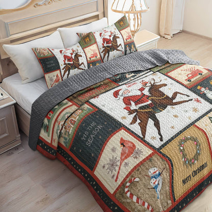 Shineful All Season Quilt 3-Piece Set - Christmas Holiday Cheer