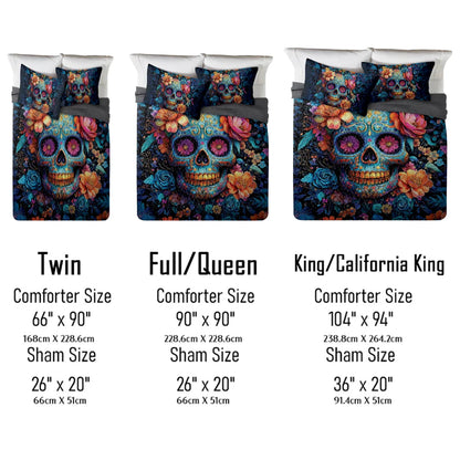 Shineful All Season Quilt 3-Piece Set - Sugar Skull Fiesta