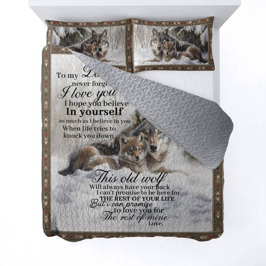 Shineful All Season Quilt 3-Piece Set Wolf Legacy