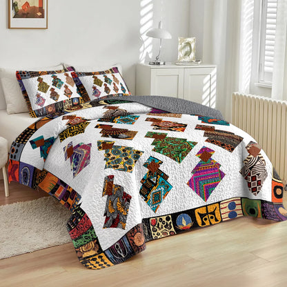 Shineful All Season Quilt 3-Piece Set Black Women Heritage