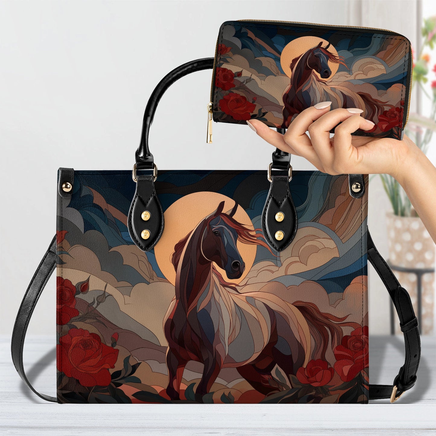 Shineful Leather Bag Night Bloom Stallion