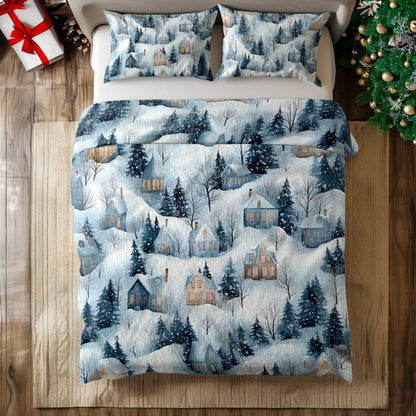 Shineful All Season Quilt 3-Piece Set Snow Village