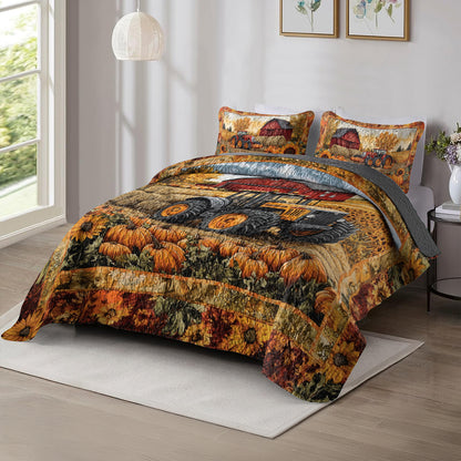 Shineful All Season Quilt 3-Piece Set Autumn Harvest Farm