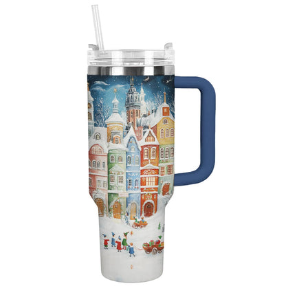 Shineful Tumbler Snowy Town