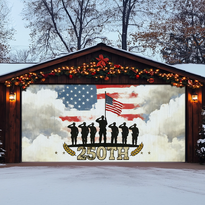 Shineful Garage Door Banner Decoration Salute to America