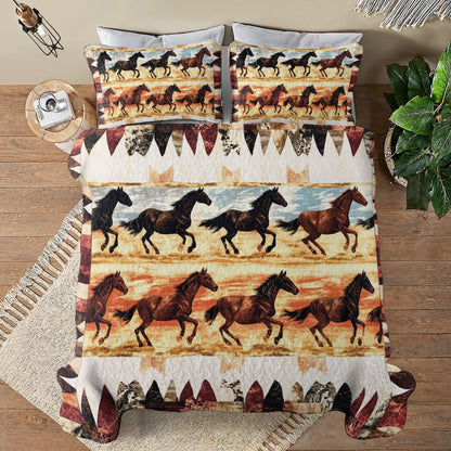 Shineful All Season Quilt 3-Piece Set Galloping Grace