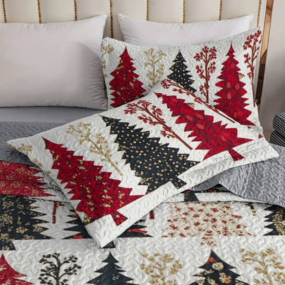 Shineful All Season Quilt 3-Piece Set Captivating Christmas Tree