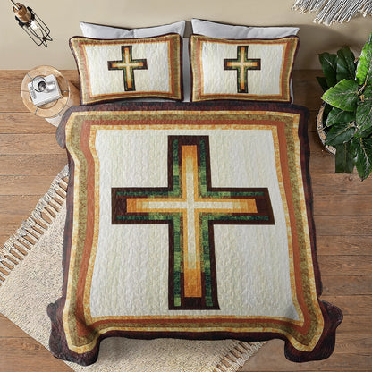 Shineful All Season Quilt 3-Piece Set - God Faith & Comfort